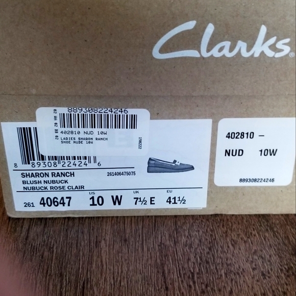 NWT Clarks 10W Loafer Sharon Ranch Blush Nubuck - Picture 6 of 6